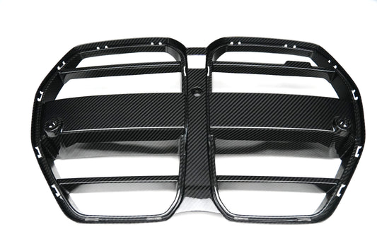 BMW G80 M3 M4 Dry Carbon Front Grill ST Style 1-Piece Version