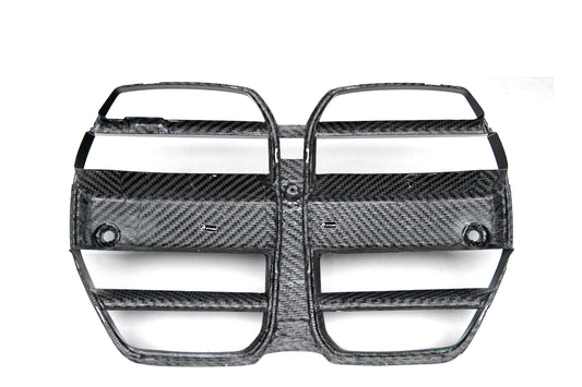 BMW G80 M3 M4 Dry Carbon Front Grill ST Style 1-Piece Version