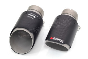 Universal Carbon Fiber Exhaust Muffler Tips Akrapovic (1)